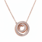 Rose Gold Interlocking Circle Pendant