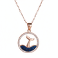 Rose Gold Coastal Whale Tail Pendant