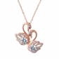 Rose Gold Eternal Love Swan Pendant