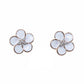 Rose Gold Porcelain Floral Studs Earrings