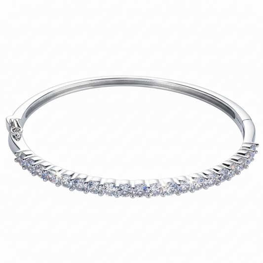 Silver Solitaire (cz) line Radiant Bracelet