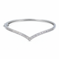 Silver Elegant V-shaped CZ Diamond studded Statement Bracelet