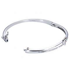 Silver Heart-in-Heart Bracelet for her