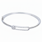 Silver Starlight Aura Bangle Bracelet For her
