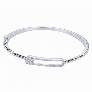 Silver Starlight Aura Bangle Bracelet For her