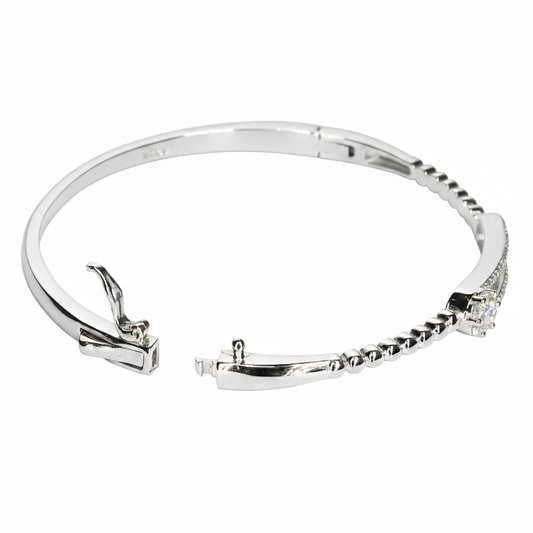 Silver Starlight Aura Bangle Bracelet For her