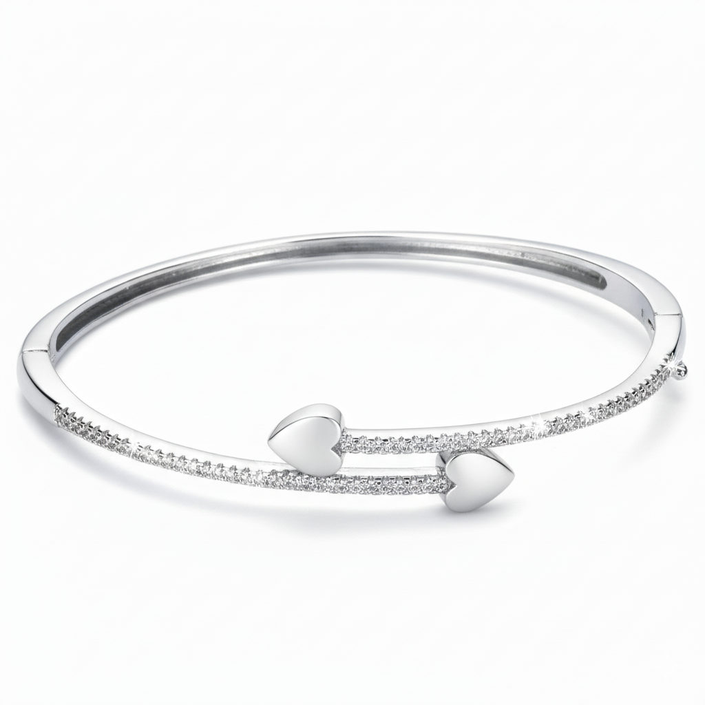 Heart-to-Heart 925 Silver Love Bracelet for her