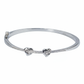 Silver Connecting Hearts Diamond Accent Bracelet