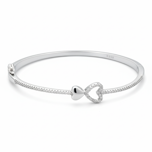 Silver Infinite Love Heart Bracelet For Her