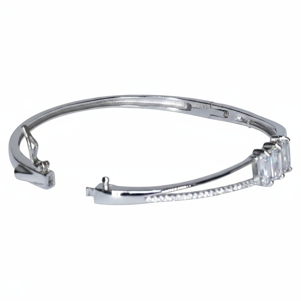 Silver Fine Trinity cut Bracelet for her