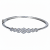 Silver Glittering garland bangle Bracelet for her