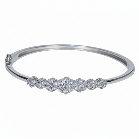 Silver Glittering garland bangle Bracelet for her