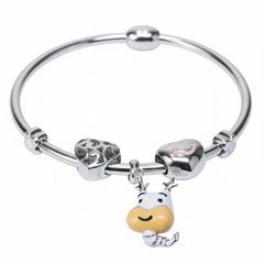 Silver Sweetheart Character Dangle Bracelet For Her