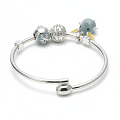 Silver Mouse & Nautical Charm Bracelet For Her