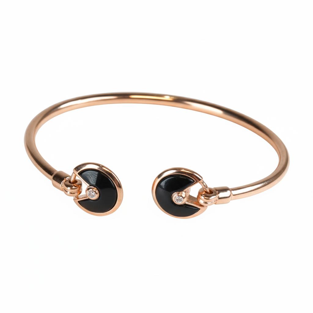 Rose Gold Black Onyx Inspired Bracelet For Her