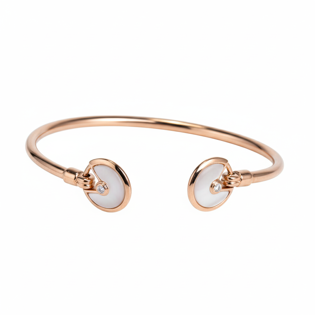 Rose Gold MOP Cuff Bracelet For Her