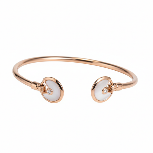 Rose Gold MOP Cuff Bracelet For Her