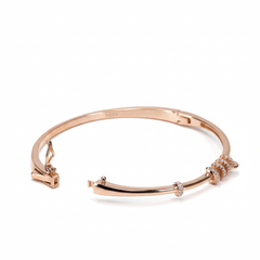 Rose gold Spring locked minimalist bracelet For her