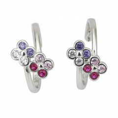Silver Colourful Blossom Toe Ring