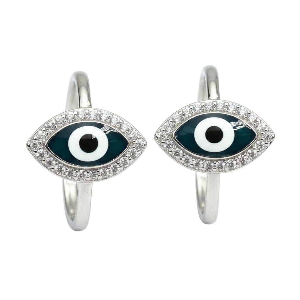 Silver Mystic Protection Evil Eye Toe Ring