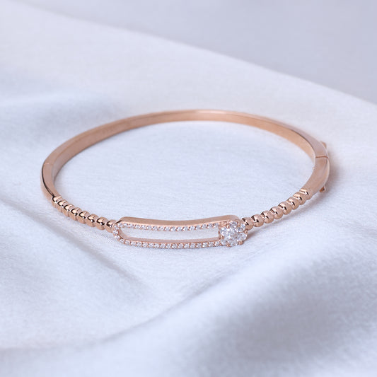 Rose Gold Starlight Aura Bangle Bracelet For her