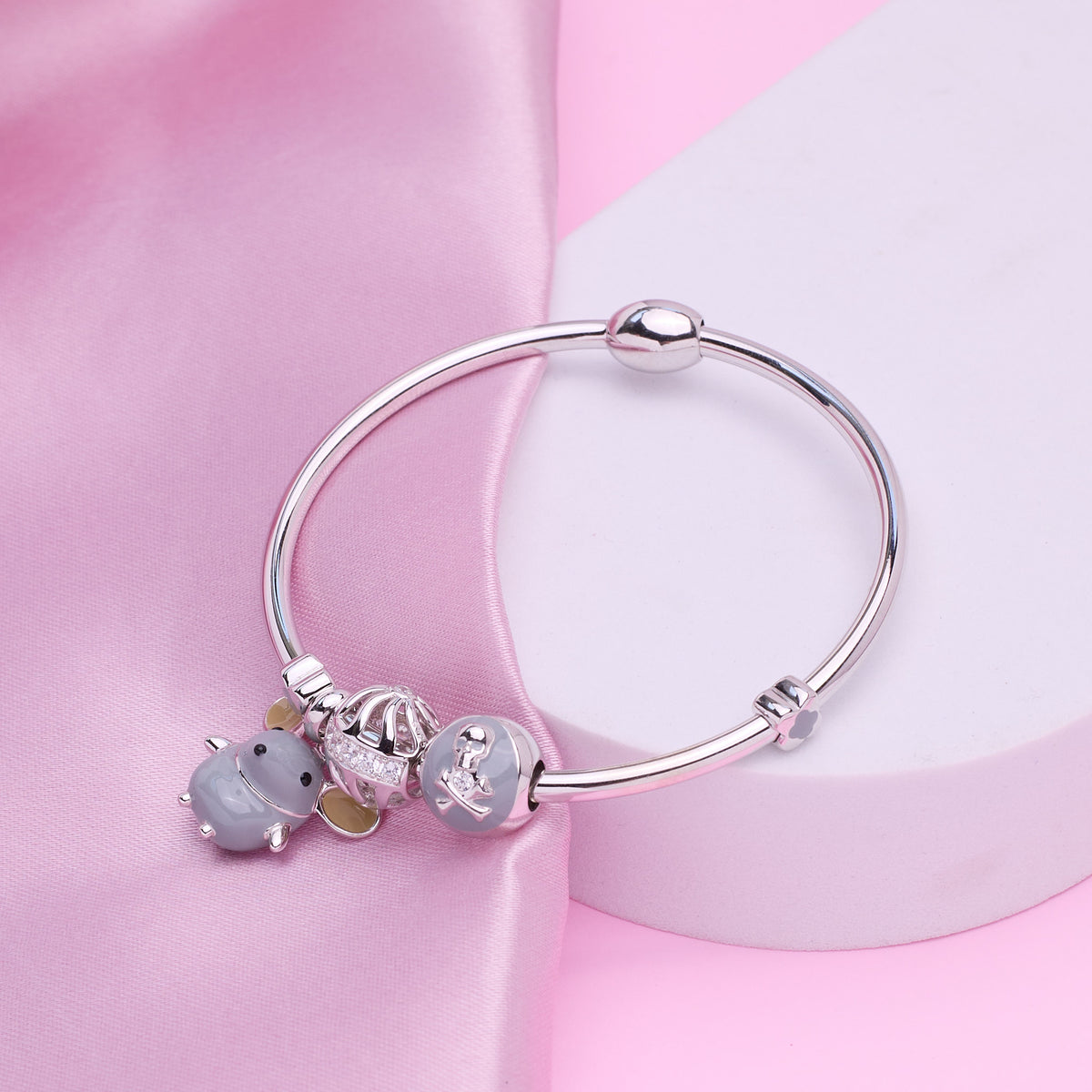 Silver Mouse & Nautical Charm Bracelet For Her