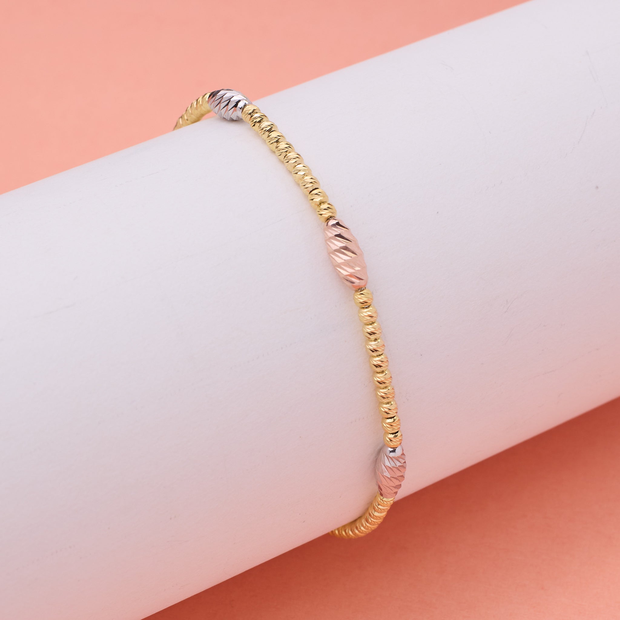 Gold Elegant Bracelet with Fusion of Colours