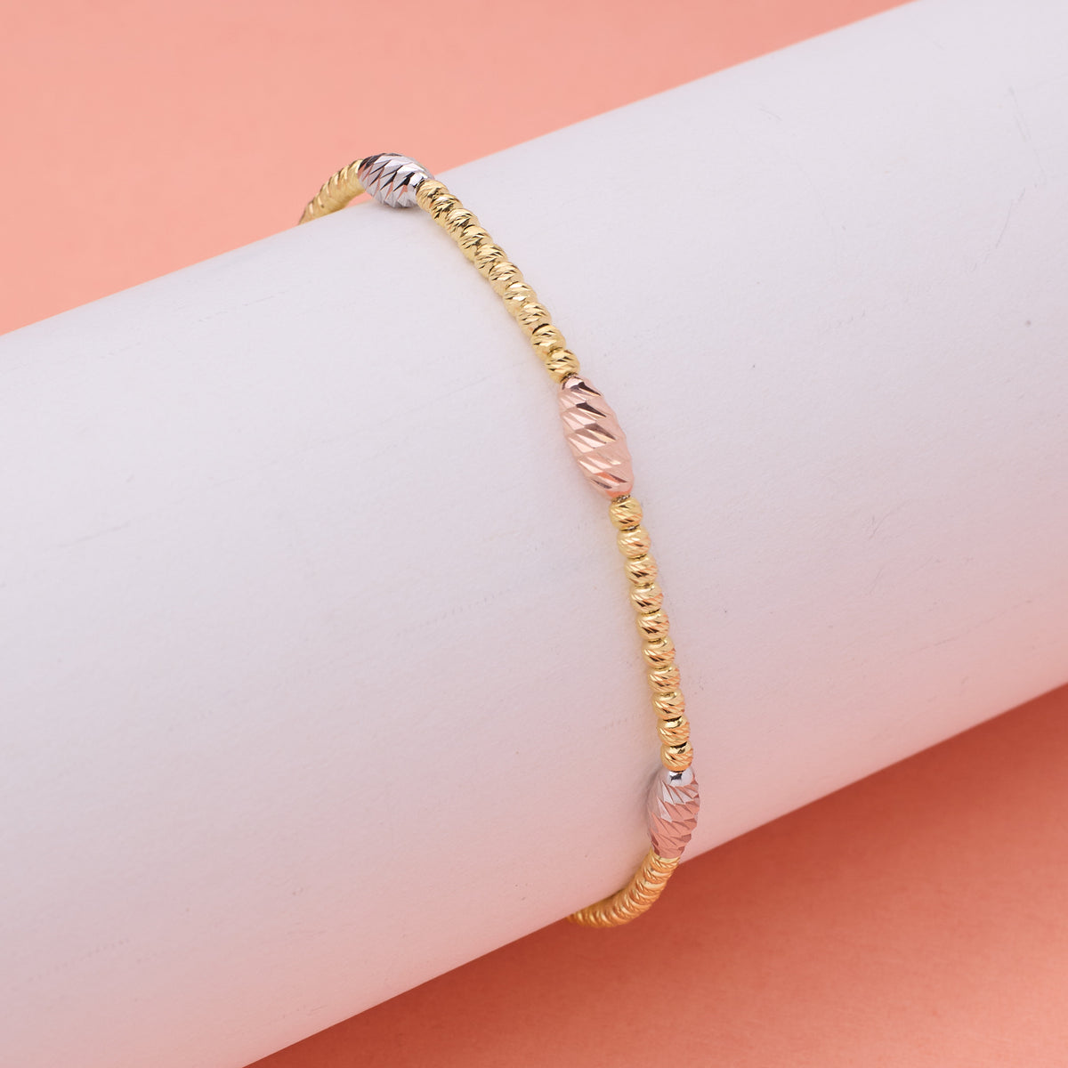Gold Elegant Bracelet with Fusion of Colours