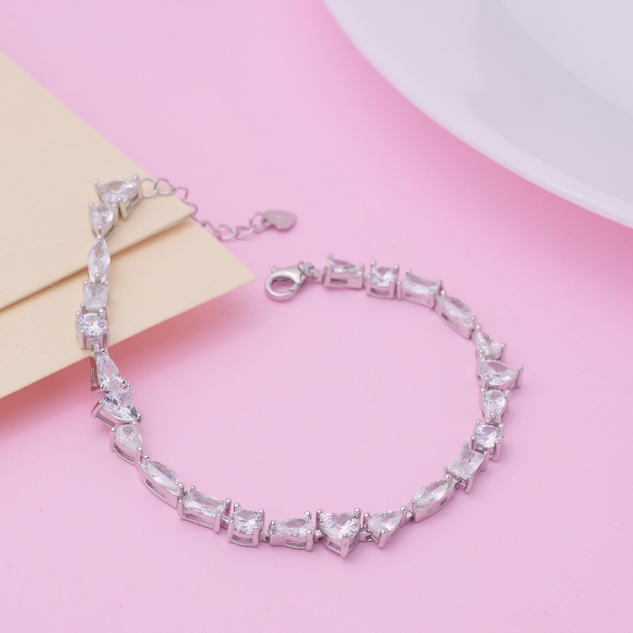 Silver Miniature Designer Hand Bracelet