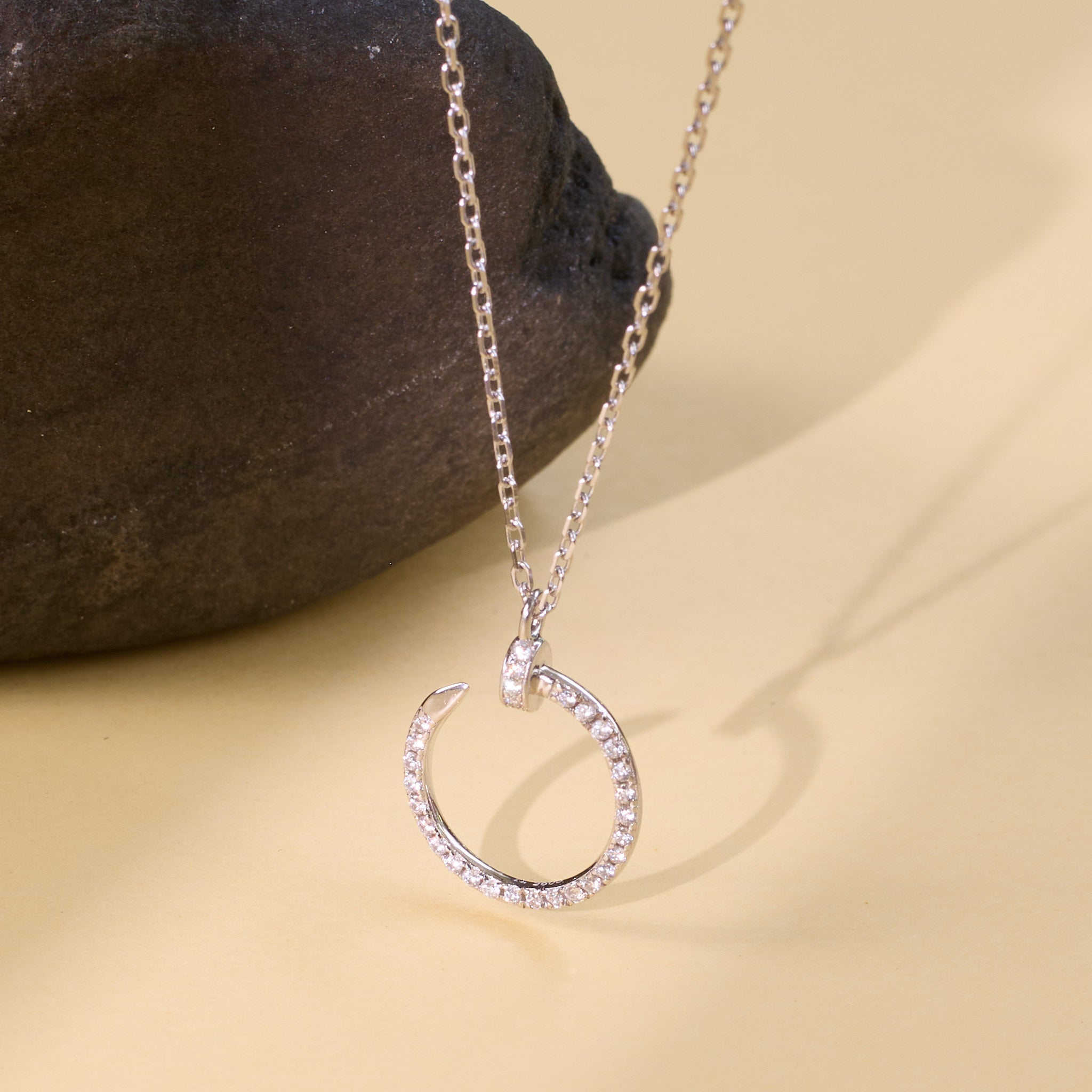 Silver Nail Hook Chain pendant For her