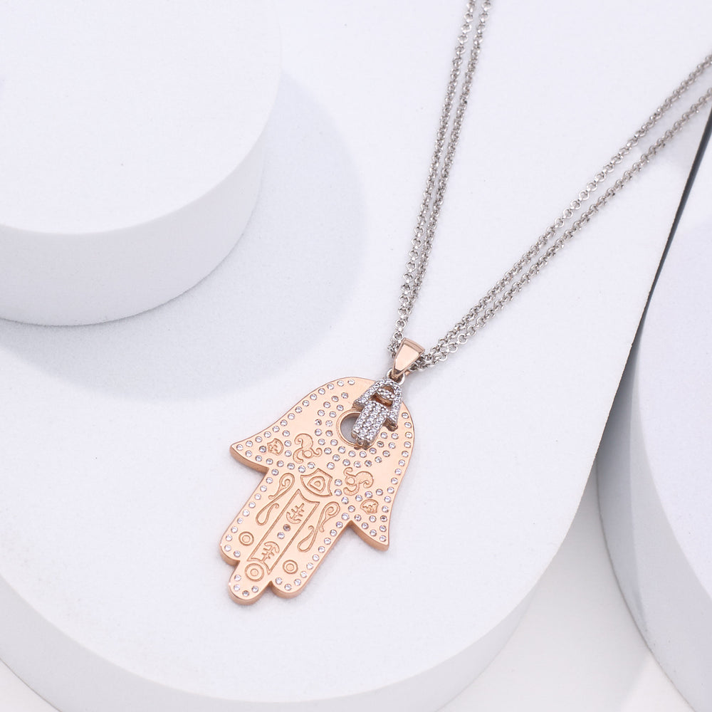 925 Silver Hamza hand for luck pendant.