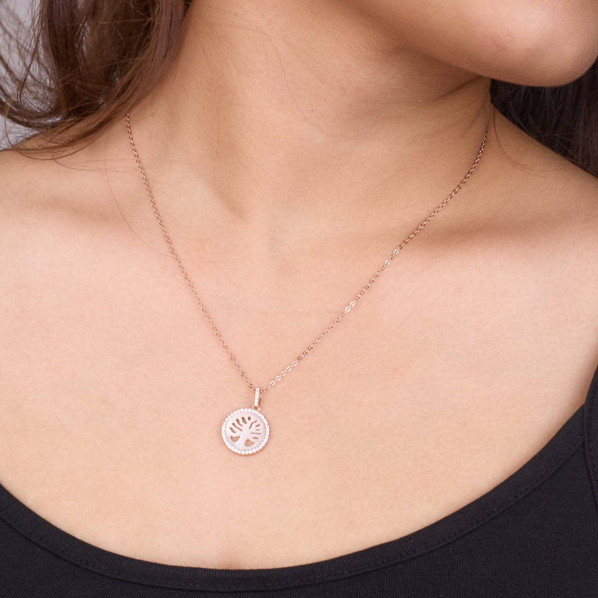 Rose Gold Tree of Life Pendant