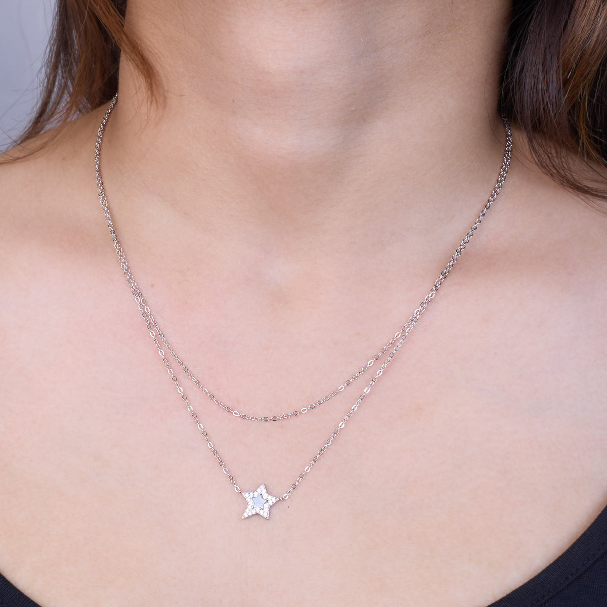 Silver Wish Star Dainty Pendant