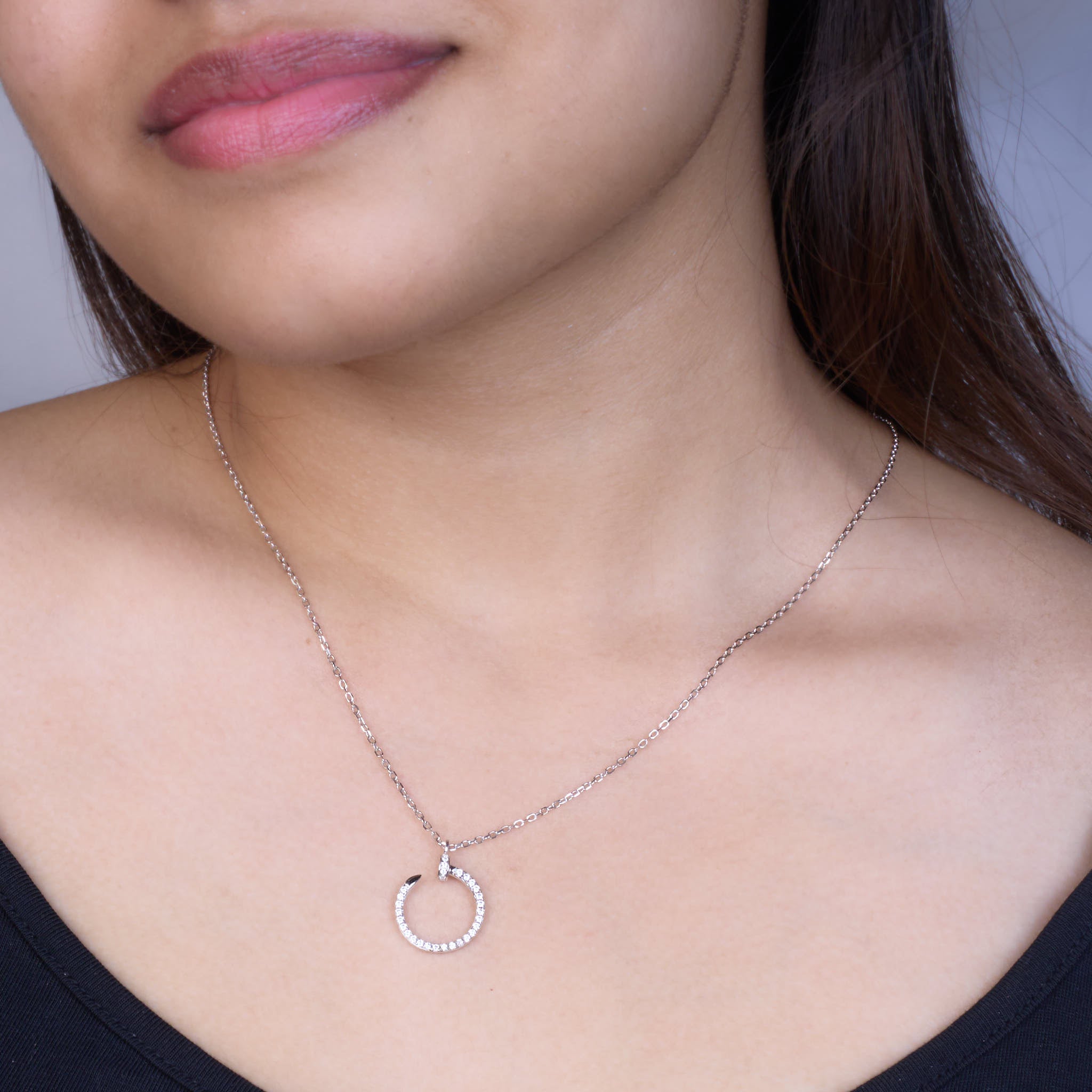 Silver Nail Hook Chain pendant For her