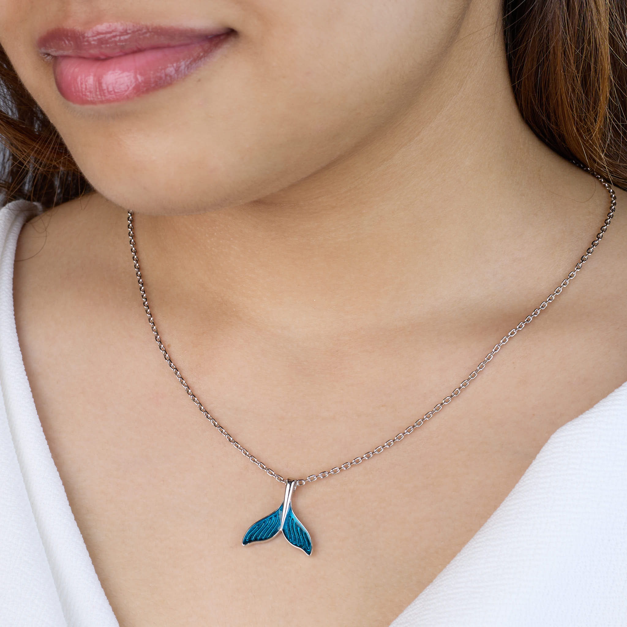 Silver Mermaid Tail Pendant