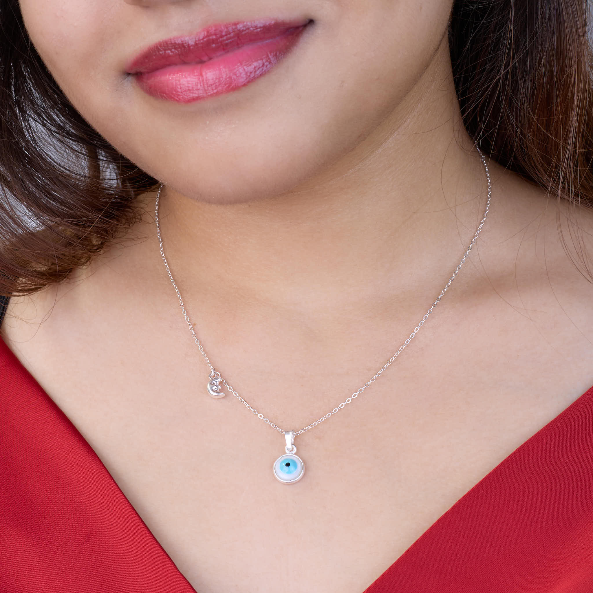 Silver Guardian Evil Eye Pendant