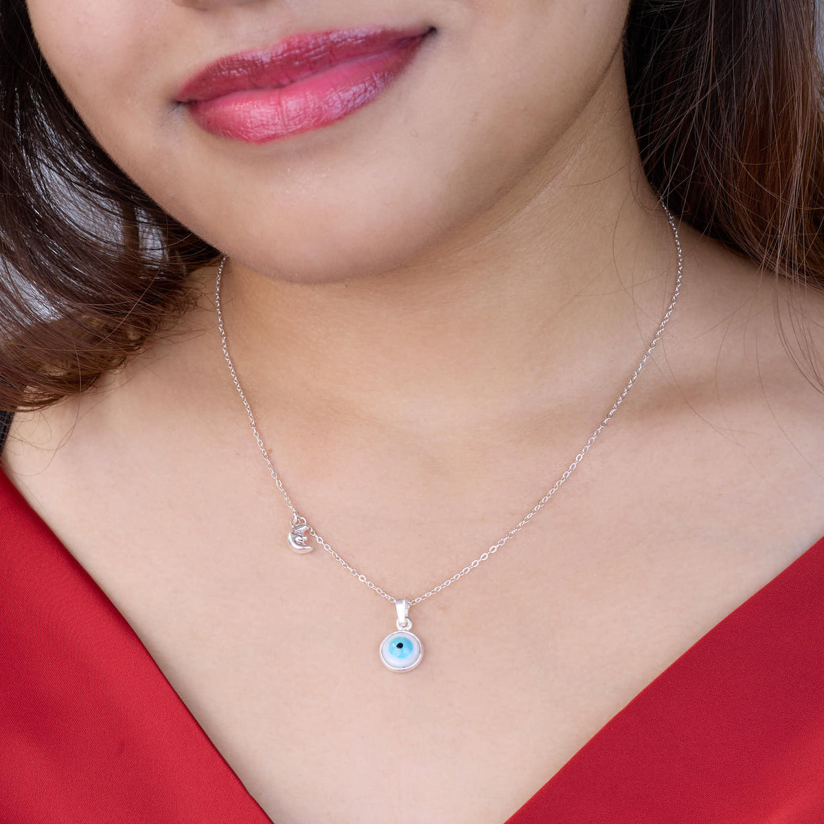 Silver Guardian Evil Eye Pendant