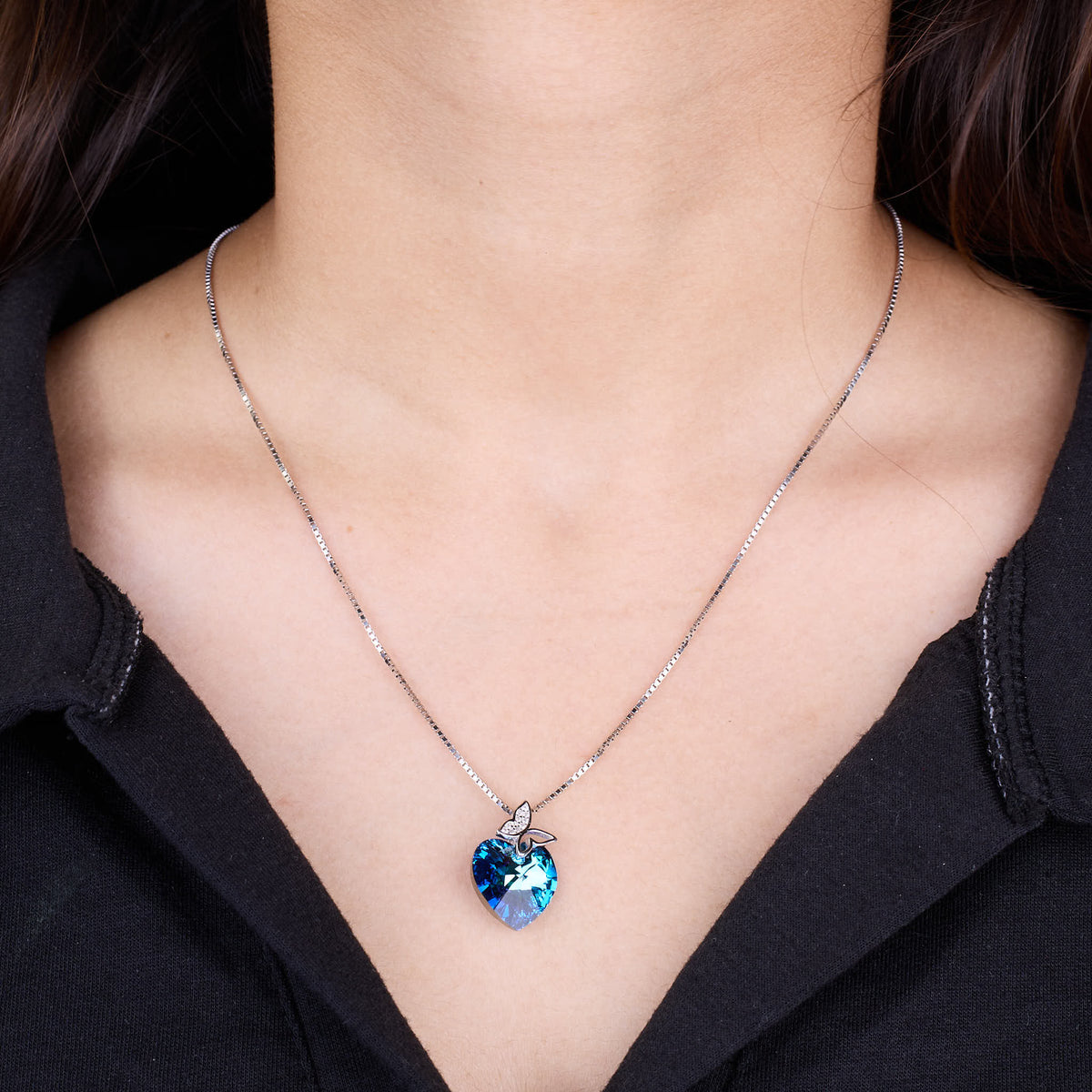 Silver Freedom & Love Butterfly Pendant