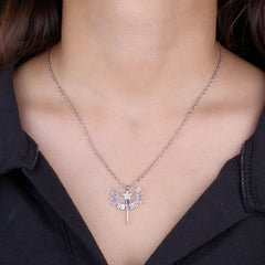 Silver Angel Wing Pendant for Her