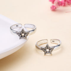 Silver Star Shine Toe Ring