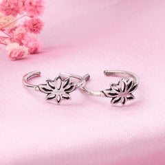 Silver Blossoming Lotus Toe ring