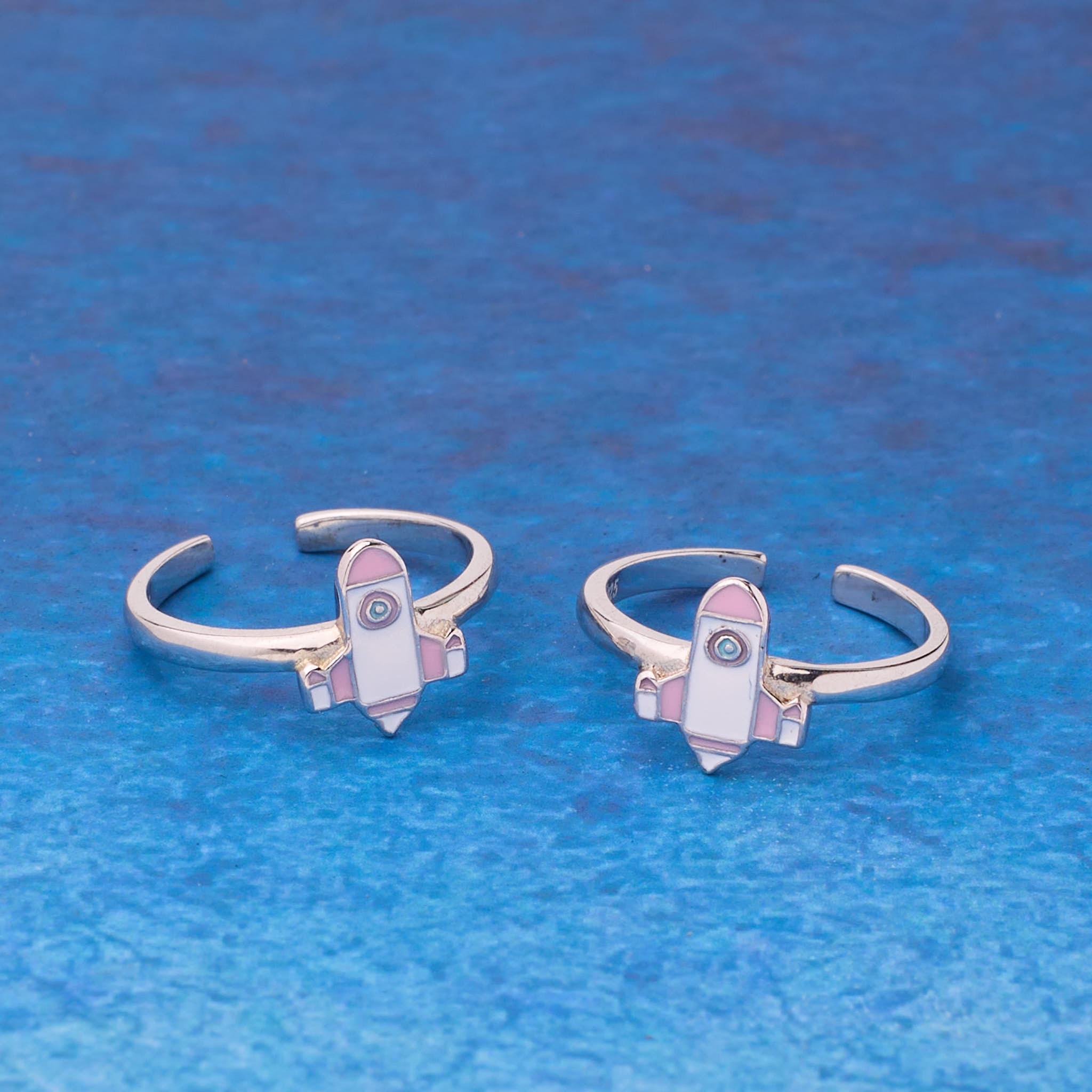 Silver Adventure Space Rocket Toe Ring