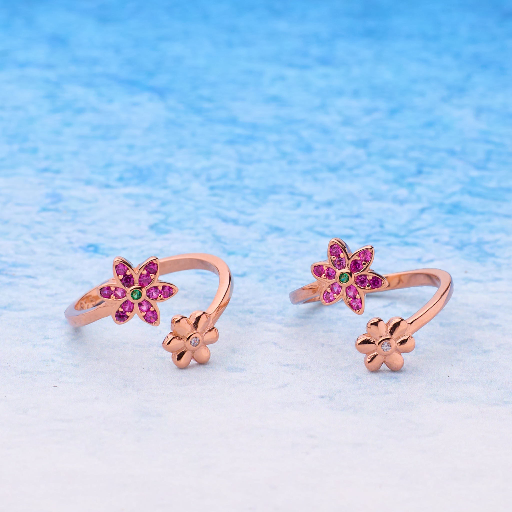 Rose Gold Daisy Toe Ring