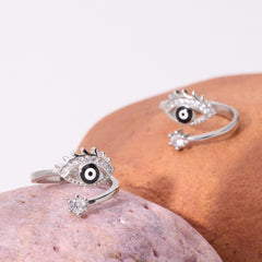 Silver Elegant Eyelashes Toe Ring For Her