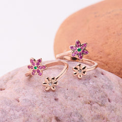 Rose Gold Daisy Toe Ring