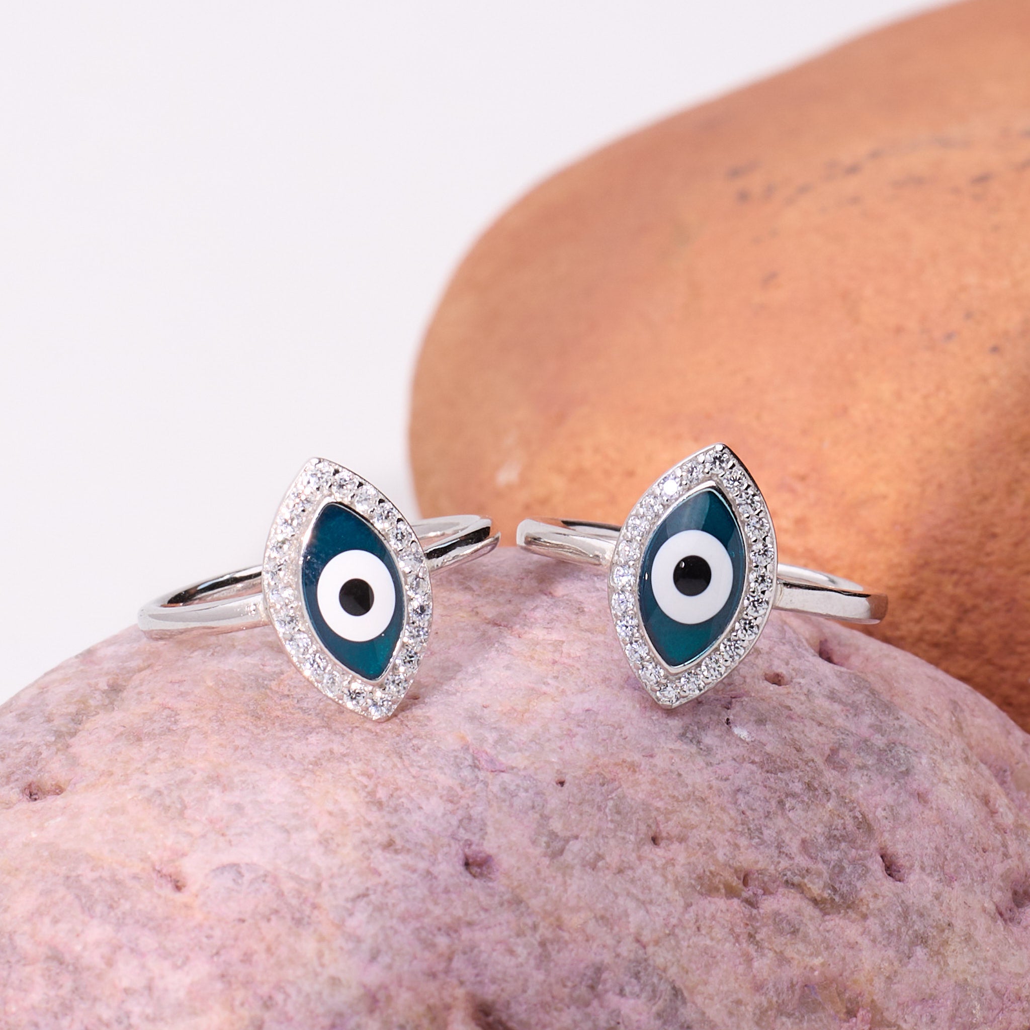Silver Mystic Protection Evil Eye Toe Ring