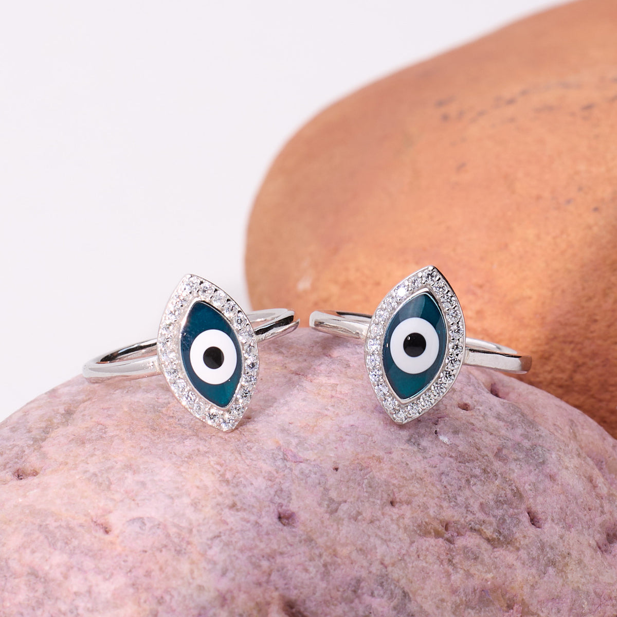 Silver Mystic Protection Evil Eye Toe Ring