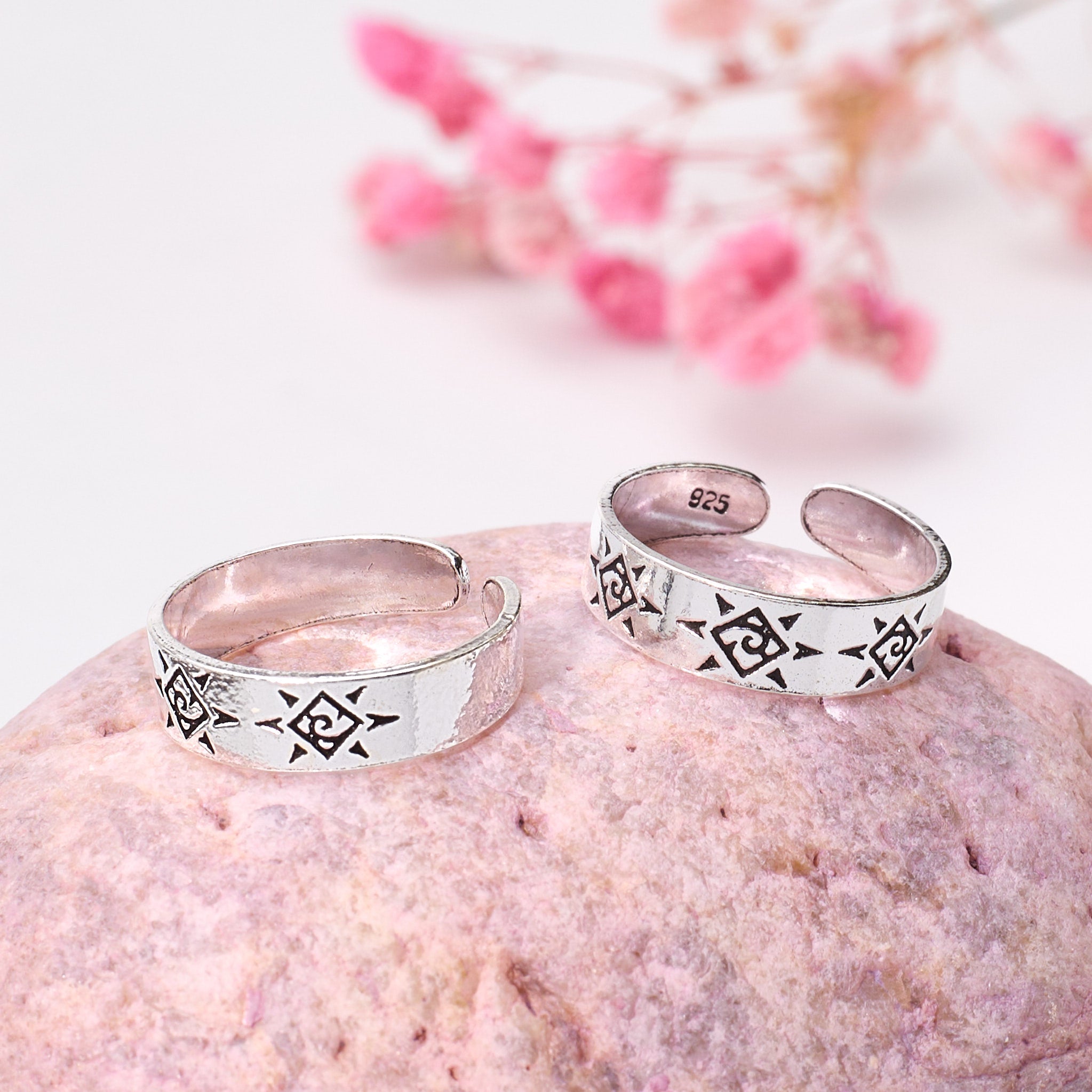 Silver Beach and sun Aesthetic Toe ring