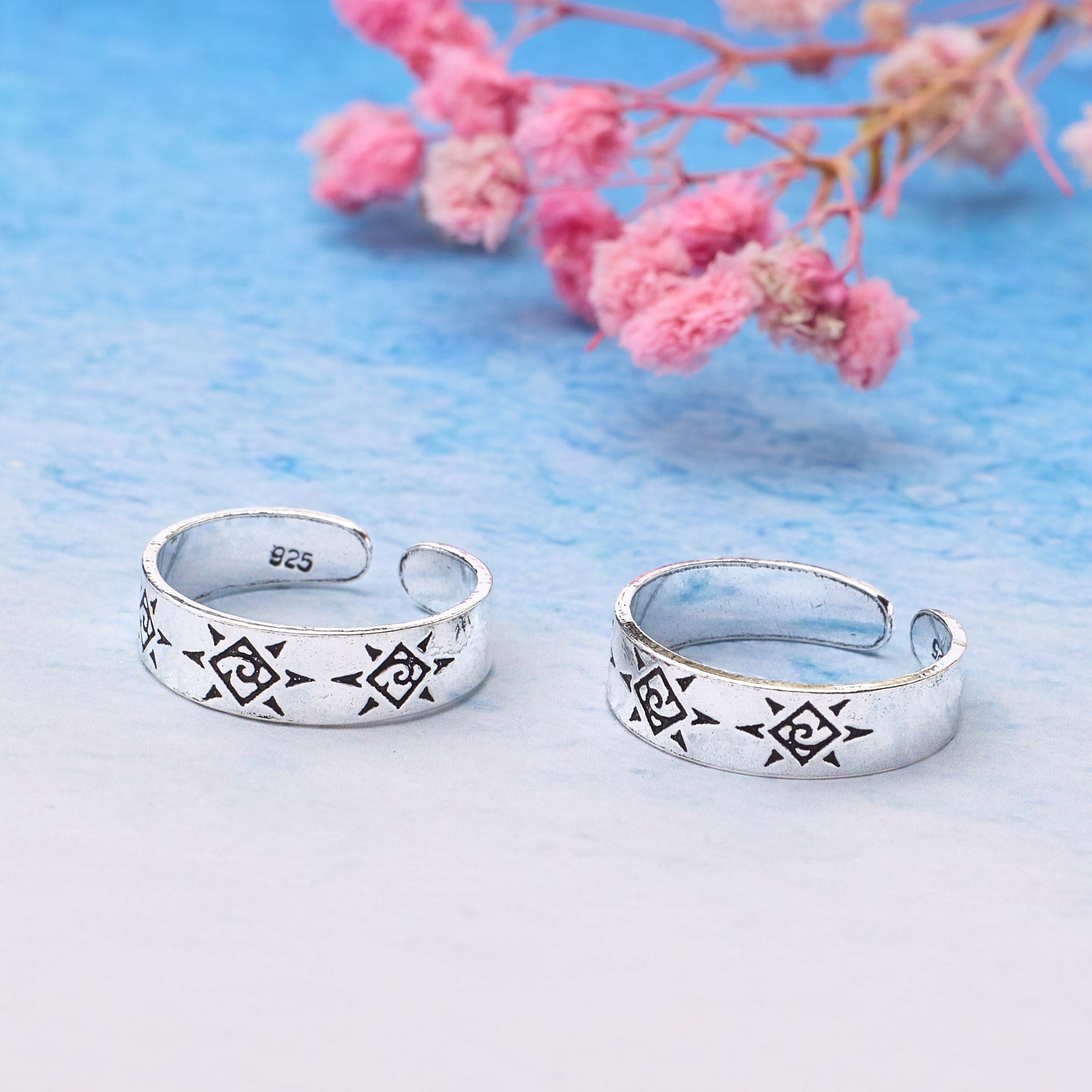 Silver Beach and sun Aesthetic Toe ring