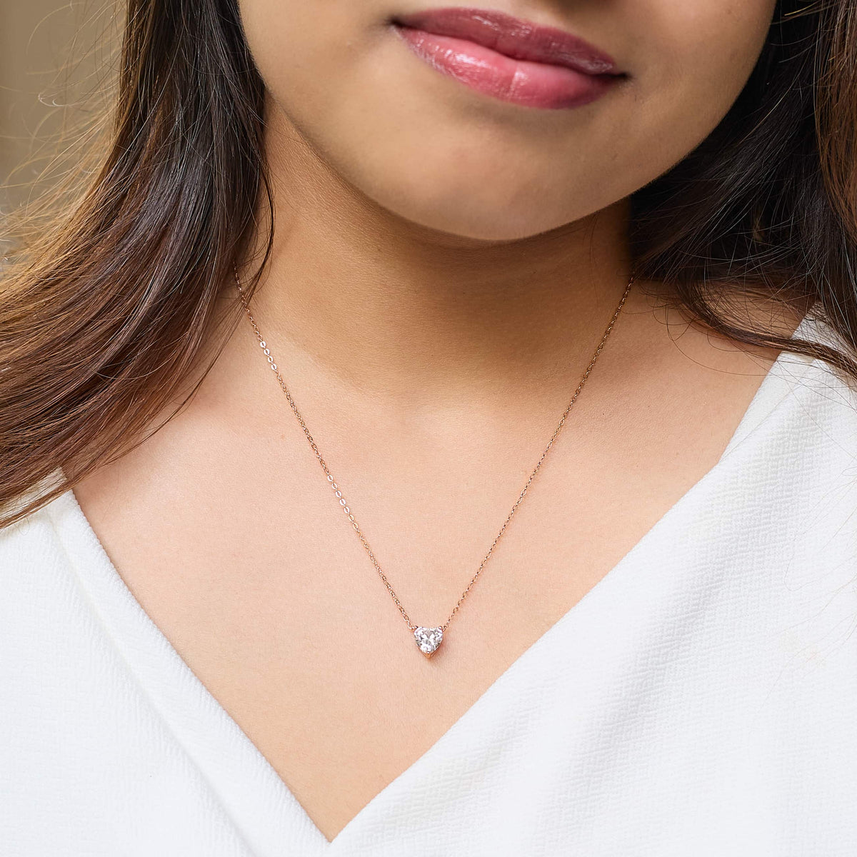 Rose Gold Sweetheart Necklace